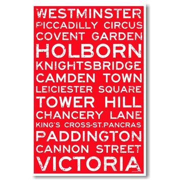 London Train Station Street Sign Poster
