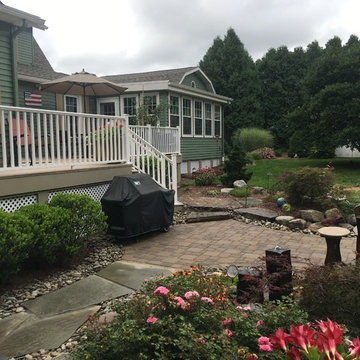 Backyard Landscape Renovation w/ Basalt Column Fountain