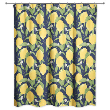 Lemon Pattern 4 71x74 Shower Curtain