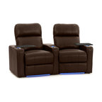 Eclipse Series 3-Seat Reclining Leather Theater Seating WithCup Holders