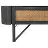 Armen Living Saratoga 57" 2-Drawer Modern Wood Desk in Black