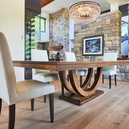Metro Table with Parson Chairs & Live Edge Sideboard - Kitchen And Dining Furniture