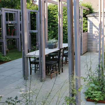 Romantic garden with veranda