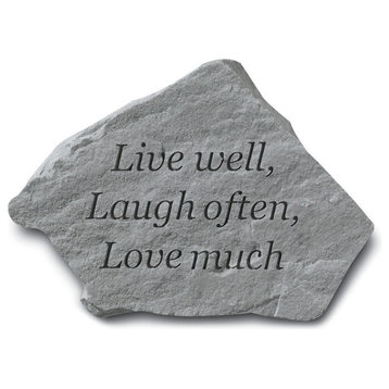"Live Well, Laugh Often, Love Much" Garden Stone