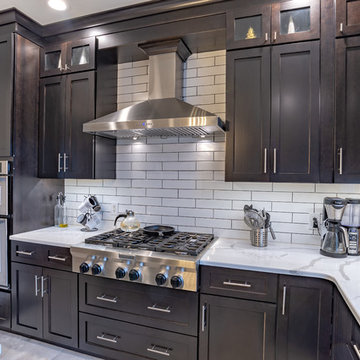 Elegant Dark Shaker Kitchen by John Cisneros