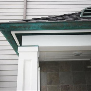 Half-Round Copper Rain Gutters in Malibu