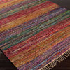 Solid/Striped Pride Area Rug, Rectangle, Burgundy, 2'x3'