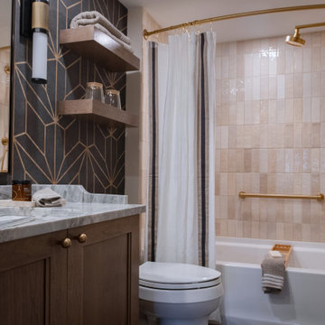 Dramatic Guest Bathroom Design