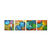 Sunny Days, Colorful Metal Wall Art, Neon Rainbow Color Splash
