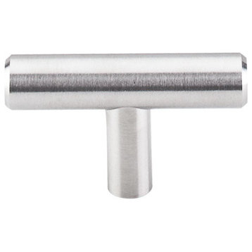 Solid T-Handle 2" - Brushed Stainless Steel