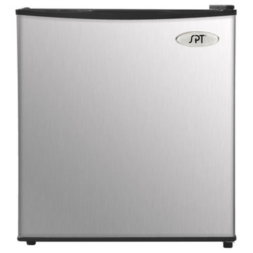 1.72 Cu. Feet Compact Refrigerator, Stainless Steel/Black