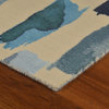 Turquoise Painted Weave Contemporary Modern Area Rug, 7'6"x9'6"