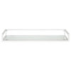 Blex Metal and Glass Wall Shelf, White 24x8x3