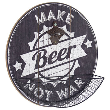 Make Beer Not War Bottle Opener and Cap Catcher