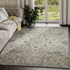 Abani Eden Floral Medallion Area Rug, Distressed Gray, 4'x6'