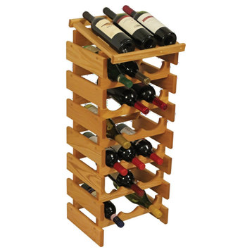 Wooden Mallet Dakota 7 Tier 21 Bottle Display Wine Rack in Light Oak
