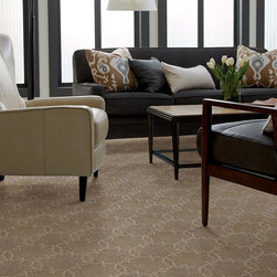 Beige Patterned Carpet - Your World - Flooring