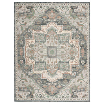 Nourison Parisa French Country Bordered Gray Sage 8'x10' Area Rug