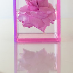 Iridescent Pink Shade Vase - Home Decor