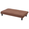 Glory Furniture Alan Microsuede Sleeper Sofa in Chocolate