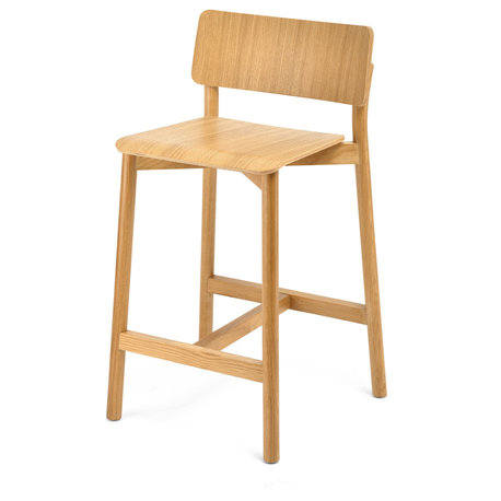 Mia Barstool, American White Oak With Solid Wood Base, Counter Height (Seat H: 2