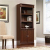 Pemberly Row Library Bookcase with Doors in Select Cherry