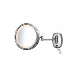 Single-Sided Pivot Arm Lighted Wall Makeup Mirror - Bathroom Mirrors