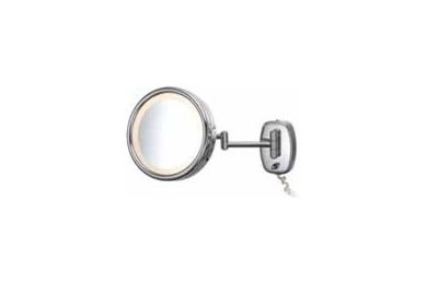Single-Sided Pivot Arm Lighted Wall Makeup Mirror