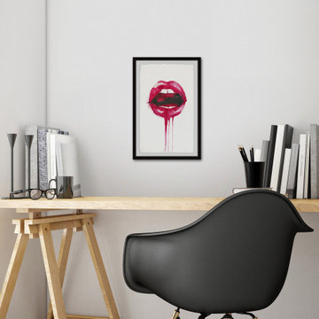 "Adorable Lips" Framed Painting Print