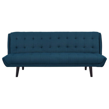 Modway Furniture Glance Tufted Convertible Sofa Bed in Azure -EEI-3093-AZU