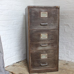 Christie Reclaimed Vintage Industrial 1960s Steel 3 Drawer Filing Cabinet - Filing Cabinets