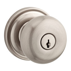 Baldwin - Entry Round Knob on Traditional Round Rose - Door Hardware