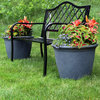 Sunnydaze Anjelica Outdoor Flower Pot Planter - Slate Finish - 20-Inch - 4-Pack