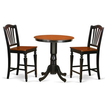 3-Piece Counter Height Dining Set, Pub Table And 2 Dining Chairs