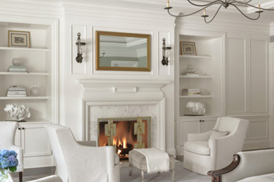 Living room - transitional living room idea in St Louis