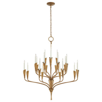 Aiden Large Chandelier in Gilded Iron