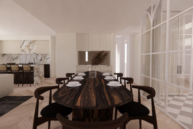 Inspiration for a modern dining room in Adelaide.