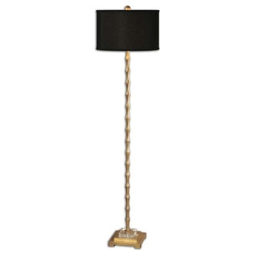 Bowery Hill Contemporary Metal Bamboo Floor Lamp