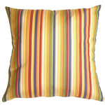 Pillow Decor Ltd. - Sunbrella Castanet Beach Stripes Pillow, 20"x20" - Soft stripes in warm sunny summer colors. Castanet Beach is a perfect poolside throw pillow made from sturdy weather resistant fabric from Sunbrella -THE name in outdoor fabrics. These outdoor fabrics are practical and beautiful!