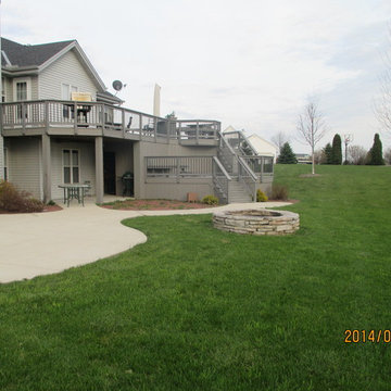 Photo of existing patio and firepit