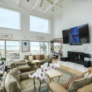 Doors and Windows in Extraordinary Living Room - Renewal by Andersen Long Island