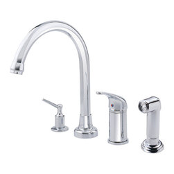 Danze Melrose&trade; Single Handle High-Rise Kitchen Faucet with Spray - Kitchen Faucets