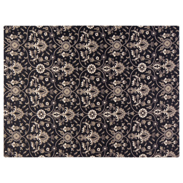 Alhambra Black and Gray Rug'd Chair Mat, 36"x48", .5" Pile Height