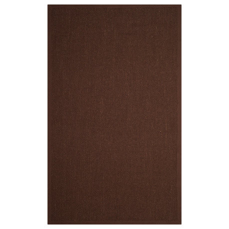 Safavieh Natural Fiber Collection NF133 Rug, Chocolate/Dark Brown, 5'x8'