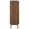 Render Three-Tier Display Storage Cabinet Stand, Walnut