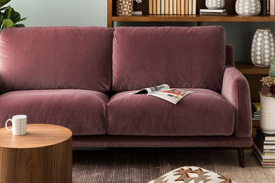 Trendy living room photo in Montreal