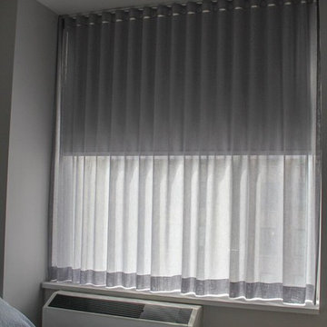 Sheer Drapery & Motorized Blackout Shade