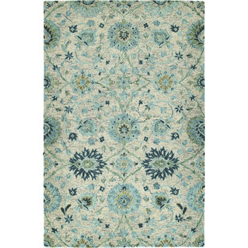 Kaleen Chancellor Hand-Tufted Indoor Area Rug, Turquoise, 2'x3'