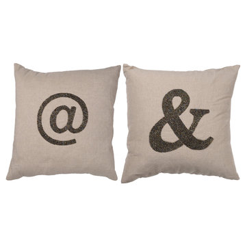 Dashiell Type Pillows, 2-Piece Set,  Linen and Feather