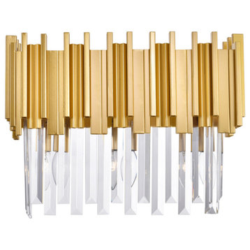 Deco 3 Light Vanity Light With Medallion Gold Finish